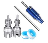 Outil de filetage de tuyau 2 en 1 pour perceuse, en acier au carbone léger, pour projets de plomberie, CVC et conduite de gaz, tailles de tuyaux de 1,27 cm, 3/4" et 2,5 cm