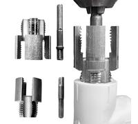 Outil de Filetage de Tuyau Interne et Externe Intégré,2 In 1 PVC Pipe Threader Kit,1/2'' 3/4'' Pipe Thread Cutting Tool,Pour Perceuse Electrique, Filetage de Coupe, Réparation (1/2''+3/4'')