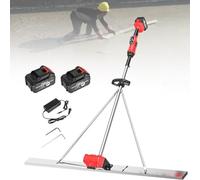 Outil de finition de béton électrique à batterie au lithium avec ensemble de 59 lames pour talochage à la truelle - Règle motorisée commerciale pour un lissage du béton sans effort