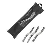 Outil de finition de joints | 3 pièces en acier inoxydable à double tête | Kit de spatule de joints précis - Pour salle de bain, cuisine, toilettes, douche, balcon