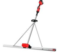 Outil De Finition En Béton éLectrique Vibrant Pour RèGle Nivellement Surface Ciment Sans Fil Grattage Niveleuse Niveau Fixe Triangulaire Inoxydable 1.5m 2batteries