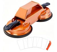Outil de fixation de l'écart de sol amélioré, outil de réparation de surface à frapper à 45° avec double ventouse sous vide et 5 coussinets adhésifs pour stratifié, vinyle, bois