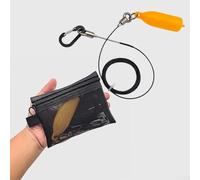 Outil de fixation des poissons avec câble en acier inoxydable flotteurs en mousse PVC orange vif et mécanisme de fixation rapide (4 m)