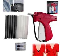 Outil de fixation rapide pour vêtements, machine à coudre, pistolet à micro-points, mini pistolet à ourler pour vêtements, outil de marquage pour vêtements (rouge)