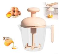 Outil de fouet pour œufs à la crème et purées, conçu avec poignée ergonomique et mécanisme d'engrenage lisse (rose)