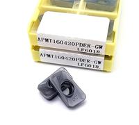 Outil De Fraisage Et Tournage Lame En Alliage Dur, APMT1135PDER-M2 APMT1604PDER-M2 H2 XM LF6018 LF6028, 10 Pièces Plaquettes de Carbure CNC(APMT160420 GW LF6018)