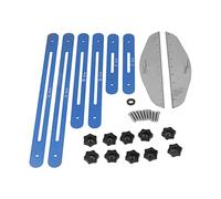 Outil de gabarit de mesure pour marches d’escalier, outil de mesure réglable pour escaliers, gabarit de traçage en alliage d’aluminium de 11 à 60 pouces pour contremarches et (Bleue)
