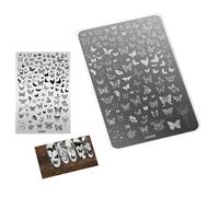 Outil De Gabarit D'ongles Réutilisable En Acier Inoxydable De 50 Motifs Complexes D'estampage Pour Manucure Professionnelle D'estampage D'ongles En Acier Inoxydable