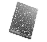 Outil De Gabarit D'ongles Réutilisable En Acier Inoxydable De 50 Motifs Complexes D'estampage Pour Manucure Professionnelle D'estampage D'ongles En Acier Inoxydable