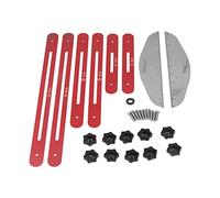 Outil de Gabarit pour Marches d'Escalier en Alliage d'Aluminium Anodisé, Mesure 11 à 60in, Règle Ajustable - Précision, Facile à Utiliser, Multi - Usages pour Étagères et (Rouge)