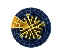 Outil de gestion de câbles pour organiser les câbles jusqu'à 35,6 cm de diamètre, peigne en plastique robuste avec collier à dégagement rapide pour un espace de travail bien rangé, jaune et bleu (bleu