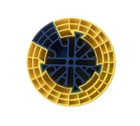 Outil de gestion de câbles pour organiser les câbles jusqu'à 35,6 cm de diamètre, peigne métallique en plastique robuste avec collier à dégagement rapide pour un espace de travail bien rangé, jaune et