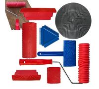 Outil De Grain De Bois - Rouleaux En Caoutchouc Souple Durable, 8 Motif De Texture | Paint Outil De Grainage Professionnel Look Effet De Bois, Rouleaux De Peinture Pour Murs Utilisation Des Meuble