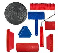 Outil De Grain En Bois - Ensemble De Rouleaux De Peinture En Caoutchouc, 8 Pcs Outils Décoratifs De Grain | Rouleau De Texture D'effet Boi, Faux Finition Peinture Motif En BoiTransparent En Bois