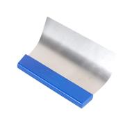 Outil de grattage de vitre teinté en acier inoxydable - Nettoyeur de film de fenêtre de voiture avec design incurvé ergonomique pour nettoyage des vitres automobiles (14 x 12 cm)