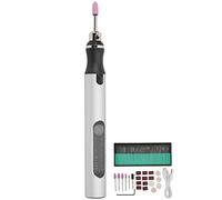 Outil de gravure Vibro, stylo micro graveur électrique Mini stylo micro graveur 10W Micro graveur électrique pour céramique pour métal(Silver)