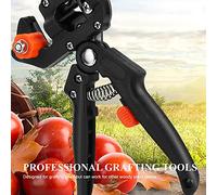 Outil de Greffage Professionnel 2 - en - 1 Sécateur avec 3 Lames Remplaçables, Cisailles Précises en Acier Carbone Noir - Haute Taux de Prise, Ergonomique et Idéal pour Arbres