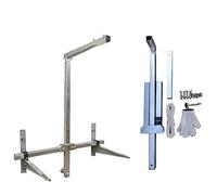 Outil de grue d'installation de climatiseur - Treuil manuel et support pour montage et démontage à haute altitude (3ph côté pliable + treuil de 20 m)