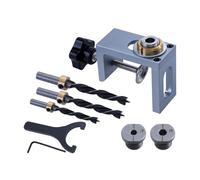 Outil de guidage de goujon compact en aluminium | Conception du mécanisme de pressage pour les portes sans soudure des portes d'armoire. Dispositif de perçage pour trous de cheville cachés