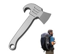 Outil de hache de poche, marteau de hache de camping - Porte-clés de poche en forme de hache - Petit porte-clés en forme de hache de poche en alliage de titane pour homme