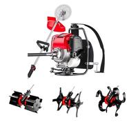 Outil De Jardin Complet À Dos À Essence : Débroussailleuse 4 Temps, Coupe-Bordures Et Motobineuse Coupe-haie Herbe, 35.8CC 1.4CV pour Défrichage, Binage Récolte Désherbage