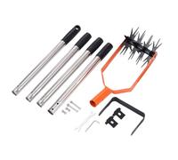 Outil de jardin de gouvernail manuel, tige rotative : l'équipement long de la barre de pied et la conception unique facilitent la pénétration dans le sol, ce qui facilite la pénétration dans le sol