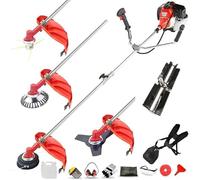 Outil de jardin multifonction 3 en 1 à essence Débroussailleuse coupe-herbes avec lame en acier de 3T, fil de coupe en acier pour mauvaises herbes. Excellent outil de puissance extérieure