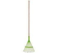Outil de jardin pour enfant manche en bois Râteau à feuilles Vert G