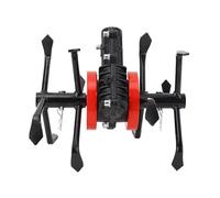 Outil de jardinage Coupe-brosse Roue de débroussailleuse de sol Mini tuteur Roue de labour profonde pour porteur de jardin Cultivateur 28 mm 9 dents en alliage de fer en aluminium 26 x 13 cm 3130 G