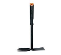 Fiskars Serfouette panne et fourche, Dents à pointe, Longueur : 30,5 cm, Tête en acier inoxydable, Manche en plastique, Couleurs : Noir/Orange, Ergo, 1027030
