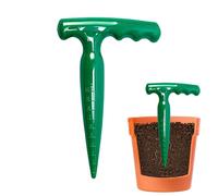 Outil de jardinage planteur - Semoir manuel ergonomique pour une plantation facile | Pointe en acier avec poignée en bois Marque de profondeur Outil de perçage pour transplantation de , travaux