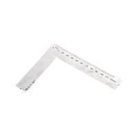 Outil de jauge d'angle multifonction en acier inoxydable léger pour la rédaction technique, la construction, les travaux manuels, règle coudée en acier inoxydable