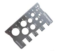 Outil de jauge de boulon en acier inoxydable pour une identification précise des valeurs de diamètre principal et pas de filetage (1 pièce)