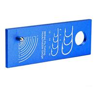 Outil de jauge de hackle pour attacher les mouches, règle de mesure de taille de crochet en alliage d'aluminium, jauge de pêche portable à double échelle avec trou de suspension pour une aide précise