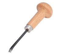 Outil de Lame de Ciseau à Bois sculpté, Manche de Ciseau sculpté, Couteau à Découper, Manche en Champignon, Ustensile en Acier gravé en Hêtre, Lame de Gouge Droite, Outil de