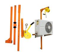 Outil De Levage Climatiseur 65 Pieds - Support Grue En Acier Inoxydable Haute Résistance Avec Treuil Manuel For Installation Extérieure