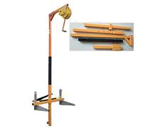Outil de levage de climatiseur, support de levage d'unité extérieure + treuil manuel, petite grue de levage pliante à balançoire latérale YIJIAN (Color : 5hp enhanced+20m winch)