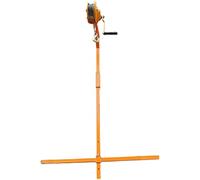 Outil de levage d'installation extérieure de climatiseur, support d'unité extérieure + treuil manuel, équipement de démontage d'entretien YIJIAN (Color : 5ph self+locking winch 25m)