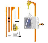 Outil De Levage Pour Climatiseur Avec Treuil Manuel - Hauteur De 15 M, Capacité De 150 Kg, Support De Grue Pour Installation Extérieure De Climatiseur, Conception Orange Durable, 001, Triphasé 150 Kg