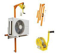 Outil de levage pour climatiseur extérieur avec treuil manuel, système de levage robuste 5HP pour une installation facile et un soutien sûr, design durable