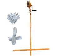 Outil de levage pour climatiseur portable - Treuil manuel autobloquant et support, capacité de 150 kg, corde de 20 m, équipement essentiel pour l'installation et la maintenance des unités ex