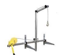 Outil de levage pour installation de climatiseur, support de levage + treuil manuel, outil de levage pour démontage de grue pliante (couleur : support latéral pliable uniquement) (côté pliable + treui