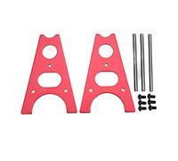 Outil de levage pour voiture RC, chandelles de levage RC sans fil universelles pour modèles à l’échelle 1/8 et 1/10, support de levage en alliage d’aluminium au design réaliste, (Rouge)