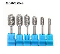 Outil de lime rotative en carbure de tungstène, Type CX, broyeur de bavures, outils abrasifs, perceuse, fraisage, outils de mèche de sculpture 6PCS (CX06-CX16)