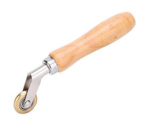 Outil de Lissage de Rouleau de Pincement en Laiton de Joint D'angle Toiture à un Seul Pli avec Rouleau de Couture pour la Membrane D'étanchéité en PVC de Bâche de Soudage