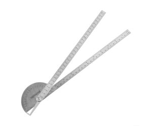 Outil de localisation d'angle réglable de 0 à 180 degrés en acier | Marquages gravés, lisibilité claire, mesures précises, réduction des erreurs, contraste élevé