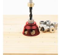 Outil de localisation de poinçon vertical pour le travail du bois avec manchon de forage haut, positionneur de trou à centrage automatique pour perçage de 2 à 10 mm, gabarit de cheville en alliage