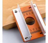 Outil de localisation de rainurage pour défonceuse à bois, plaque de base en alliage d'aluminium avec support de montage de 65 mm, pour guide de coupe des bords pour chanfreinage, rainurage et coupe