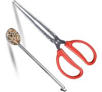 Outil de maintenance robuste pour cheminées avec pelle à cendres et poignée résistante à la chaleur pour améliorer les ustensiles standard avec pelle à cendres