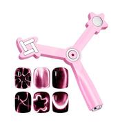 Outil de manucure 4 fonctions, prise en main facile avec pointes de précision, outil magnétique professionnel, bâton de conception créative avec construction élégante, aimant de création d'ongles pour